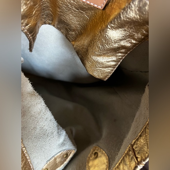 J Crew Gold Leather Thompson Tote - Picture 12 of 15